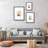 Set of 3 Picture Frames - Gallery Wall Frame Set with One 18x24 Frame with 8x10 Mat, One 11x14 Frame with 5x7 Mat and One 9x12 Frame with 4x6 Mat - Black