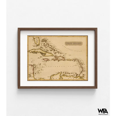West Indies 1817, Caribbean Map Poster, West Indies Old Map, Antique Caribbean Poster, Vintage West Indies Office Nautical Decor
