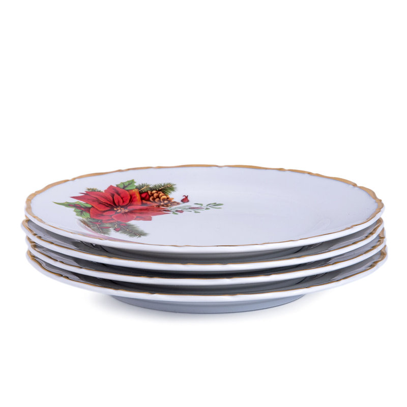 Assiette à dessert en porcelaine fine Christmas Bouquet Carlsbad