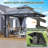 10ft W x 10ft D Aluminum Patio Polycarbonate Double Roof Gazebo-122177724