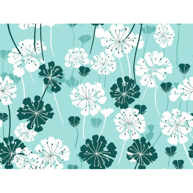 Rideaux à motif floral - 6090, L 40 po x L 61 po