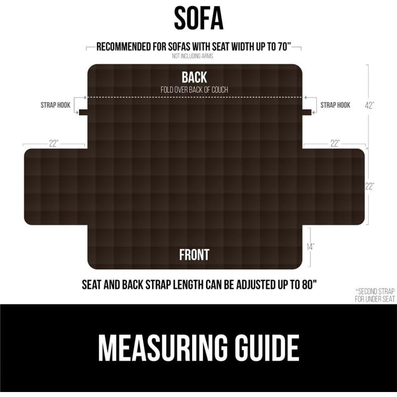 Waterproof Slip-Resistant 70” Sofa Protector Cover