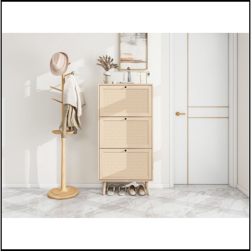Range-chaussures 18 portes à 3 portes, armoire de rangement pour chaussures autoportante, pour vestibule