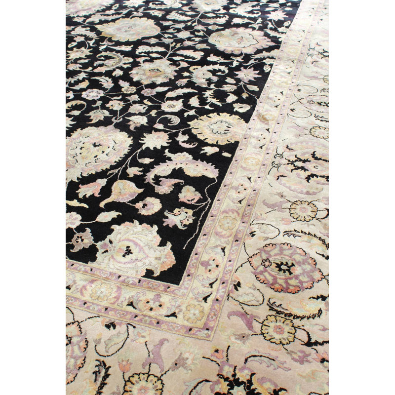 Tabriz One-of-a-Kind 8'3" x 9'11" Area Rug in Black/Beige