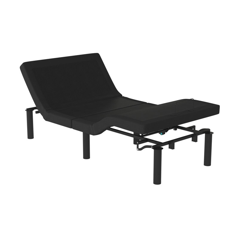 Base de lit rembourrée réglable avec télécommande sans fil Overton, Très grand lit simple