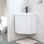 Ensemble de meuble-lavabo simple 16 po blanc avec plateau en céramique