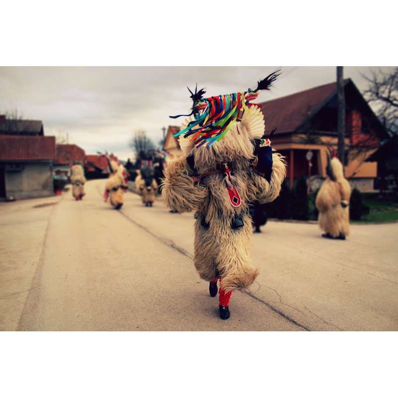 Kurent - Traditional Mask by CMcvetkomitja - Wrapped Canvas Print, 51cm H x 76cm W