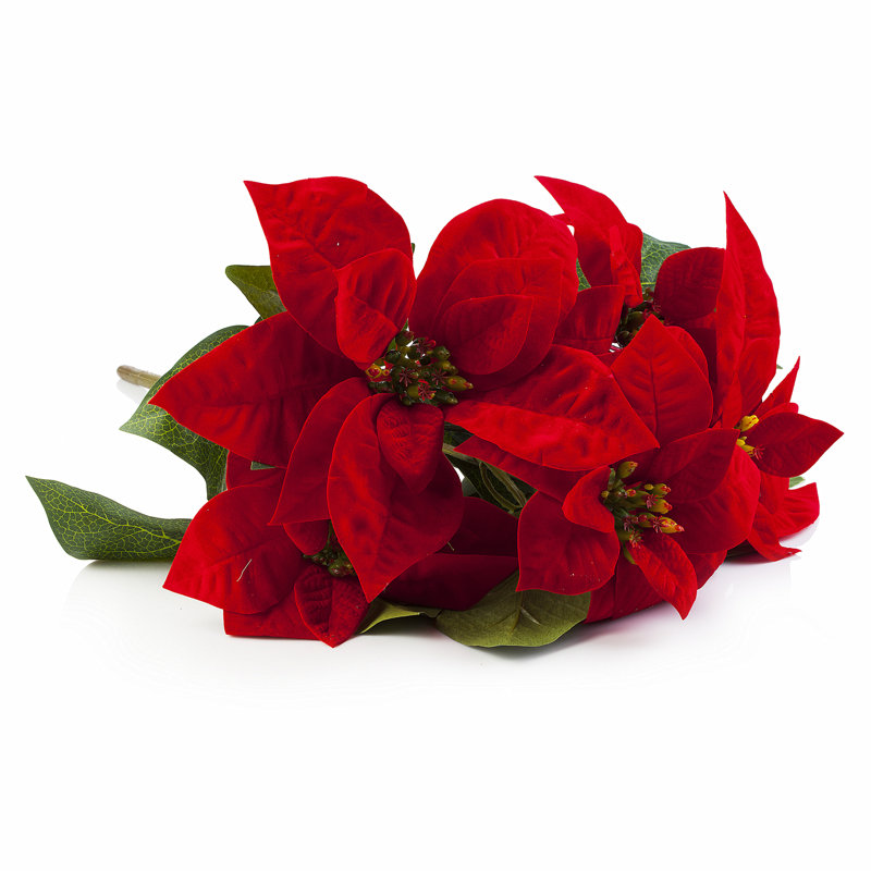 Faux Silk Poinsettia Arrangement