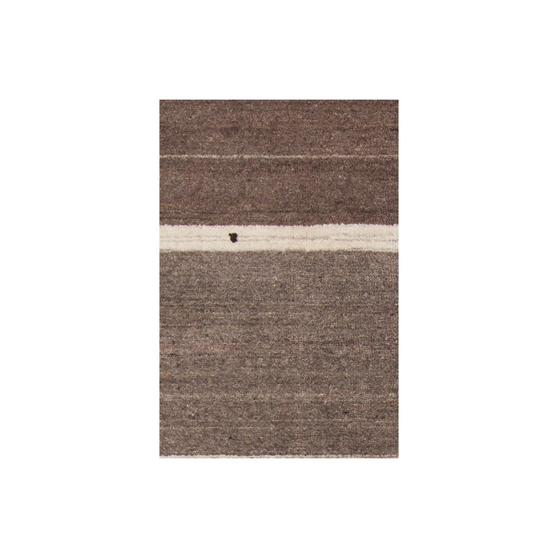 Elantra Patterned Knotted Wool Brown/Gray Area Rug, 5' x 7'6"