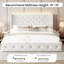 Bed Frame With Storage Drawers And Tufted Headboard Velvet Upholstered Platform, Led Light Wingback-1119049762-1119049760