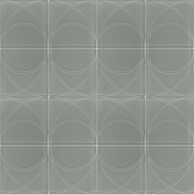 Carreau de mosaïque en verre 12 po x 12 po Taupe Swirl (1 pi. Ca. / pièce)