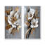 Delicate Marigolds Golden Charm I - décoration murale sur toile, souci floral traditionnel, 2 pièces-1916218276-1916218297