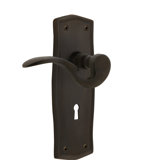 Prairie Plate Privacy (Bed & Bath) with Decorative Keyhole and Manor Lever
