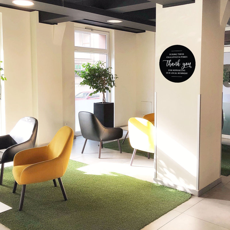 Adhésif décoratif «Thank You pendant ces temps difficiles»