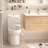 Poseidon Compact Toilet 1.28 GPF Round Comfort Height Floor Mounted One-Piece Toilet (Seat Included)