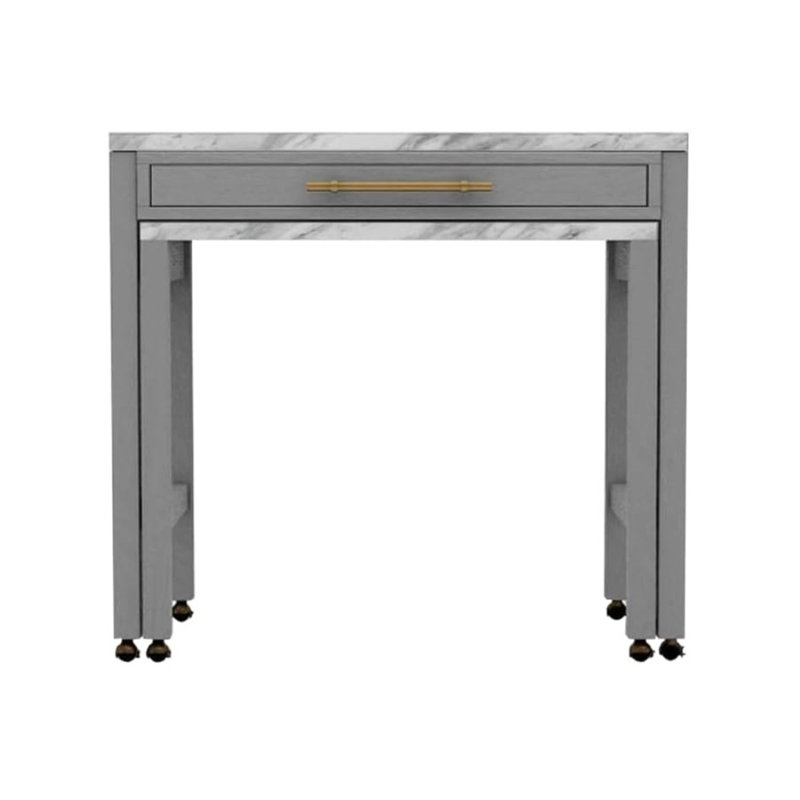 Table de salle à manger à hauteur de comptoir gris clair