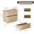 Avenley 24" Nightstands with Rounded Corners, Modern Bedside Table with Charging Station, 2 Handleless Drawers End Table for Bedroom, Living Room-1467591781-1467591780