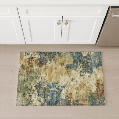 Machine Washable Indoor/Outdoor Chantille ACN2363 Abstract Rug