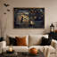 «Witch Silhouette and Ghost lecture en citrouille», art mural sur toile-933826801