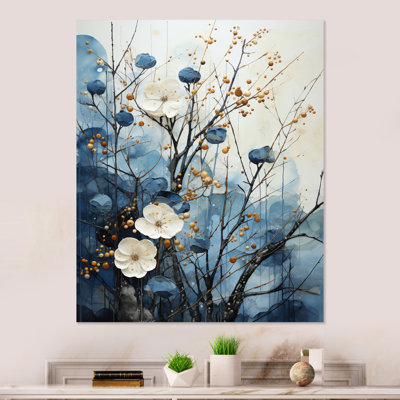 " Japon Art Blue Serene Zen Minamlism Landscape II "