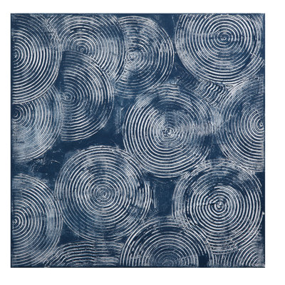 Art sur toile indigo spirale