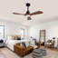 Ventilateur de plafond 42 pouces avec 3 lumières ABS et moteur à courant continu réversible à télécommande