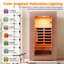 Sauna infrarouge lointain d'intérieur à faible champ électromagnétique pour une personne, avec 6 éléments chauffants infrarouges, bois massif de qualité supérieure, éclairage de chromothérapie à 7 couleurs et audio Bluetooth.