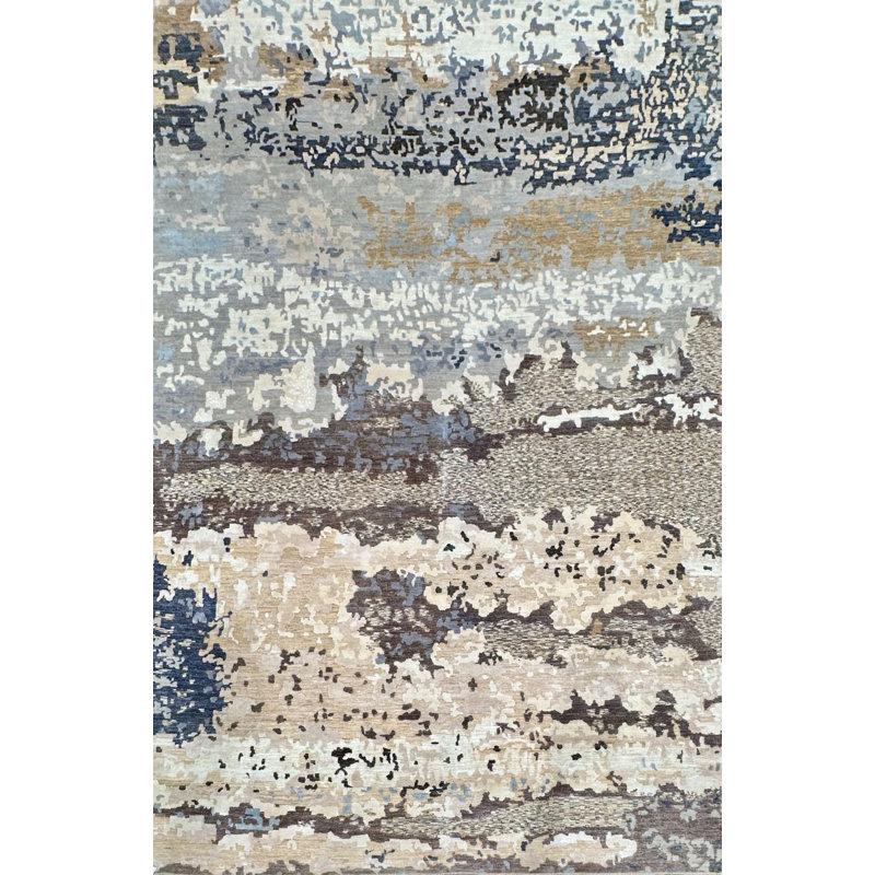Proprietary Patterns Abstract Area Rug in Derby Ivory, Rectangle 10' x 14'