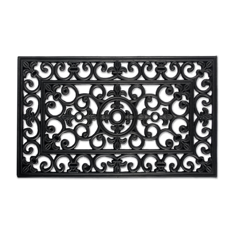 Tapis d'entrée antidérapant Divers, H 18 po x L 30 po, Gris foncé