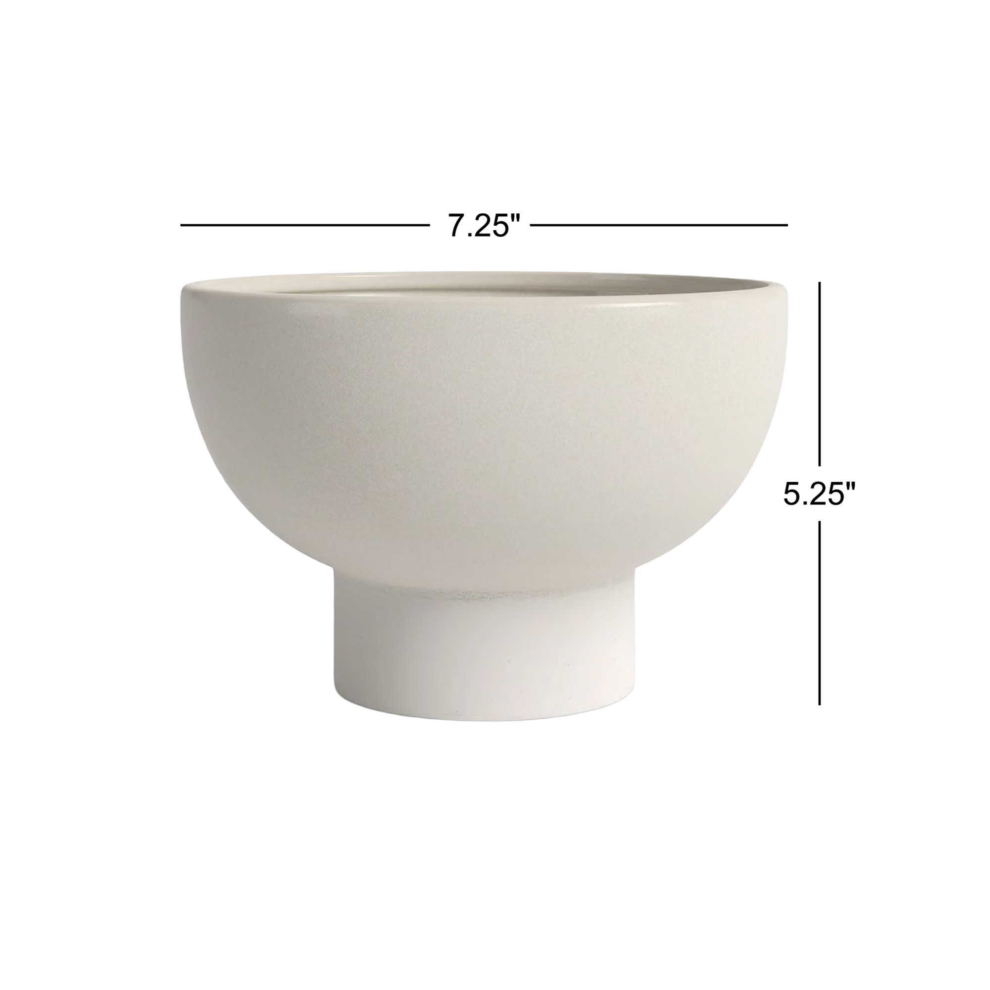 Abie Handmade Ceramic Table Vase, 5.25" H x 7.25" W x 7.25" D