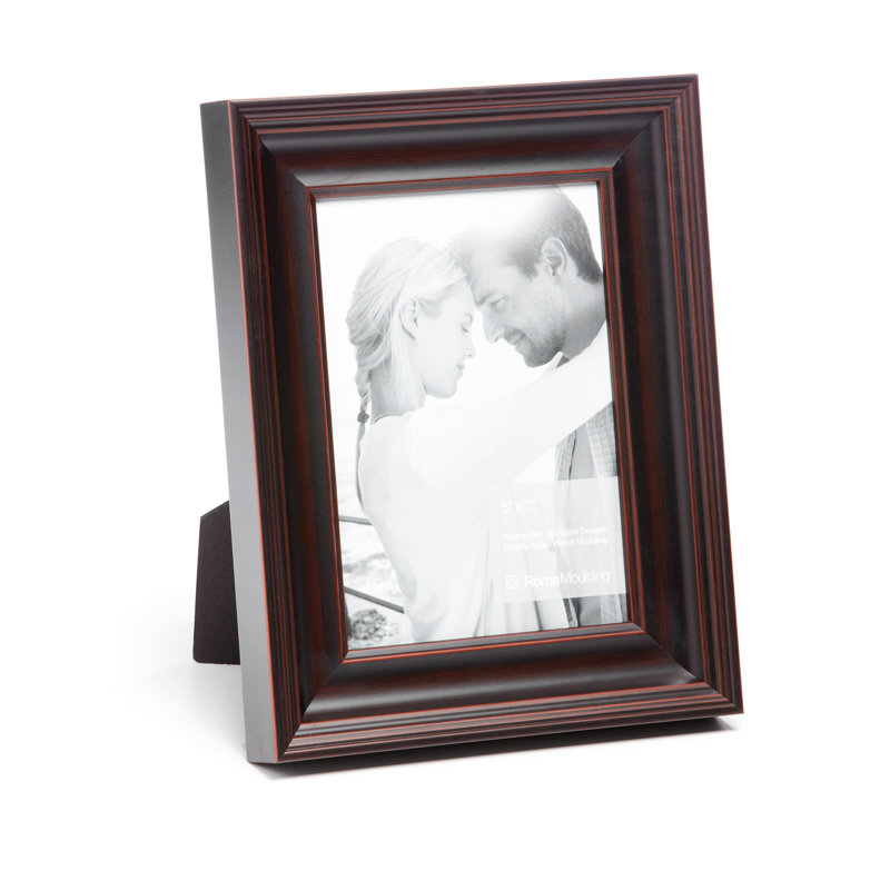 Classic Espresso Brown Solid Wood 5" x 7" Picture Frame