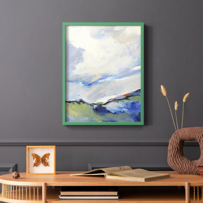 Autour de la nuée III, reproduction encadrée - bois massif