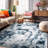 Hobart Abstract Blue/Ivory/Navy Area Rug-1075722565