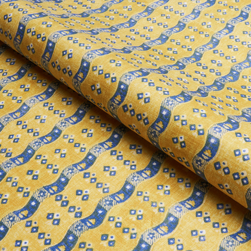 Tissu à rayures Ottilie, Jaune