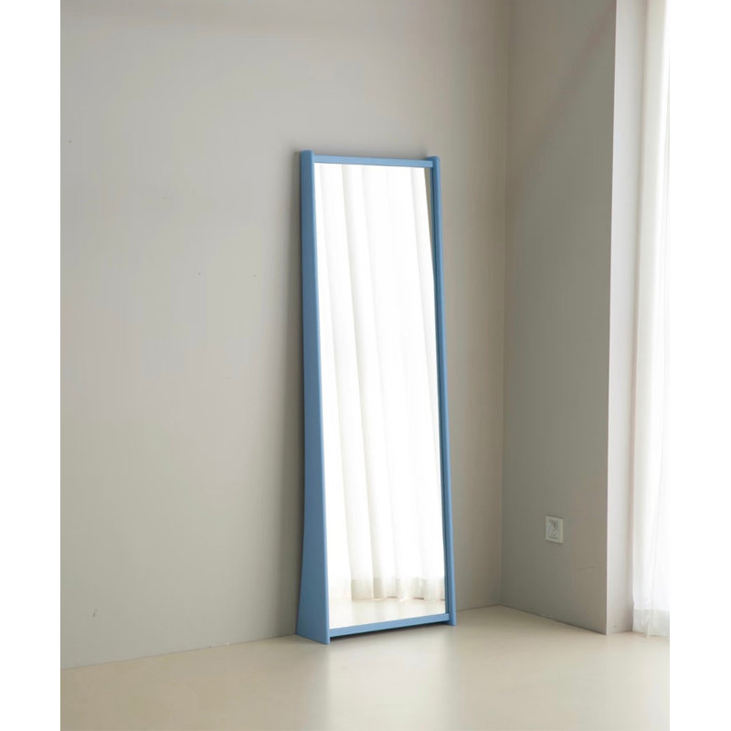 Rectangle Solid Wood Full Length Mirrors, Blue
