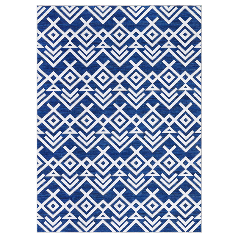 Washable Area Rug, Modern Geometry Printed Accent Rug Indoor Soft Lightweight Rug Non Slip Backing Throw Carpet For Living Room Bedroom Dining Room