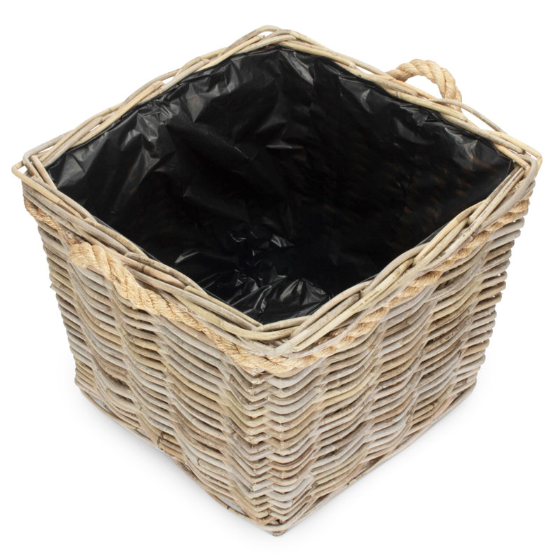 Wood Pot Planter, 28" H x 33" W x 33" D