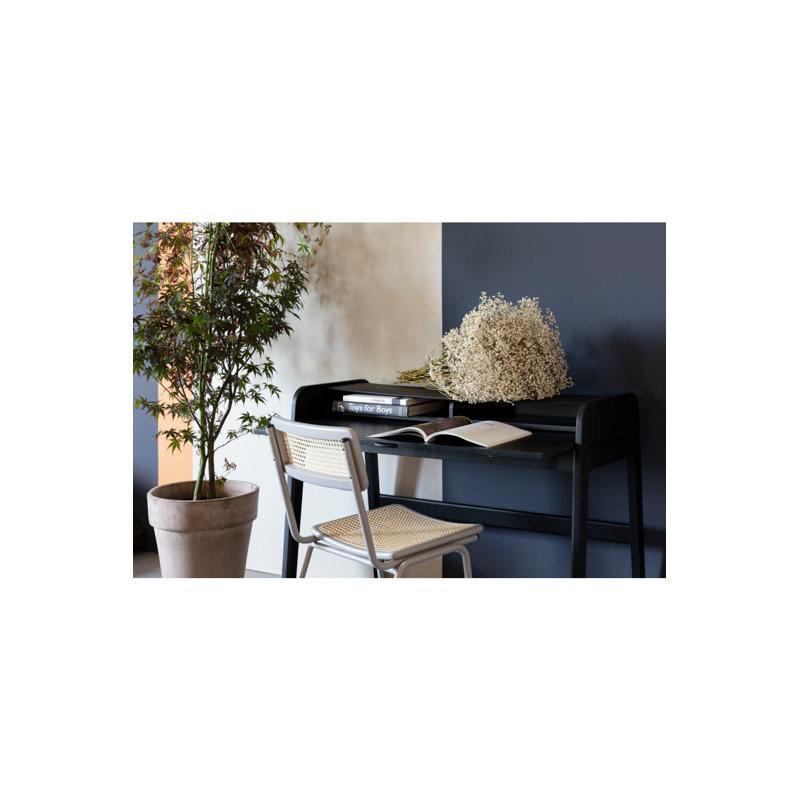 Barbier Solid Wood Writing Desk, Black