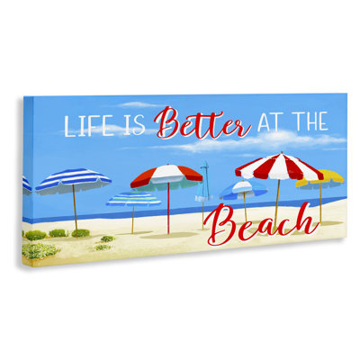 Better At Beach Scene Canvas Wall Art by Lucca Sheppard