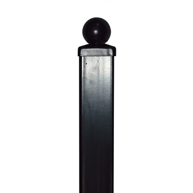 Milan Style Black Powder Coated Steel 8' x 5' Fence Panel