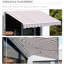 Auvent de patio rétractable 10 pi x 8 pi - Parasol avec manivelle manuelle et tissu aquatique, structure en aluminium pour terrasse, balcon, cour, café rayé