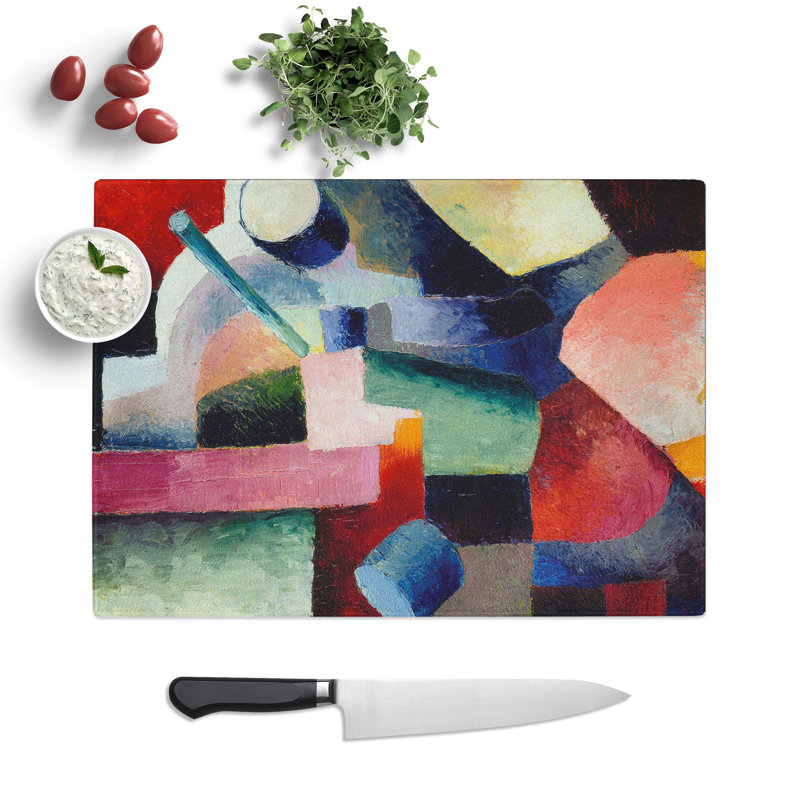 Composition Vol.2 by August Macke Chopping Board, 0.4cm H x 28.5cm W x 39cm L