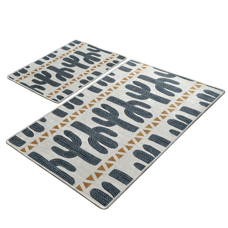Ensemble de tapis de bain antibactérien (2 pièces), 100% polyester, 19,7 po x 23,6 po et 23,6 po x 39,4 po | Sous-tapis antidérapant, hauteur des poils: 0,4 po | Lavable à la machine, doux et durable, idéal pour la sécurité et le confort de la salle de bain