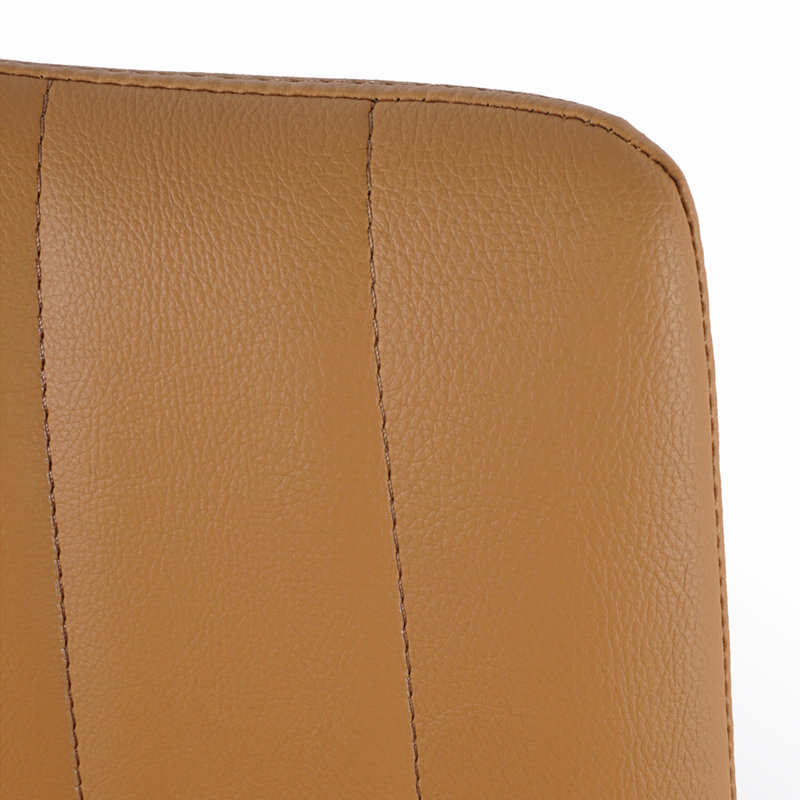 Finnigan Upholstered Dining Chair, Brown Faux Leather
