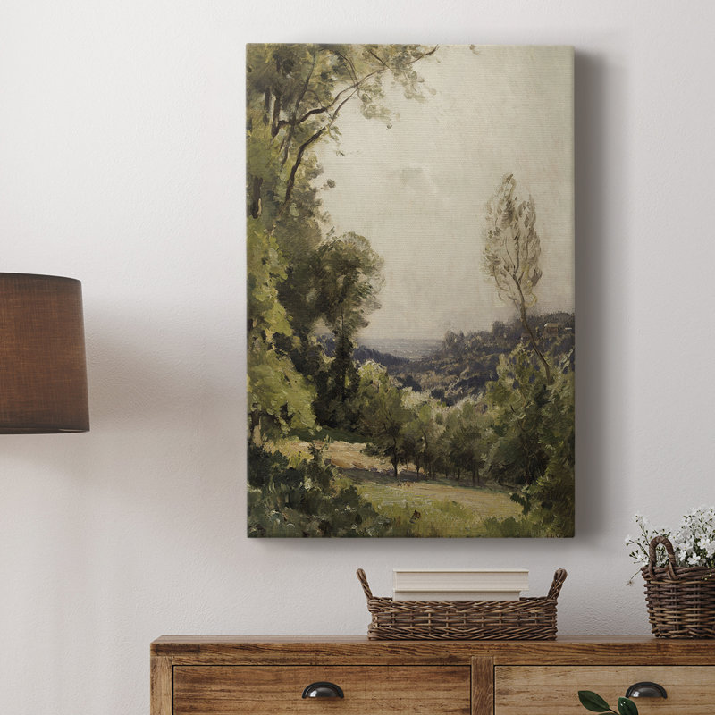 Paysage rétro CCXL III - galerie Cavas sur mesure, H 18 po x l 12 po