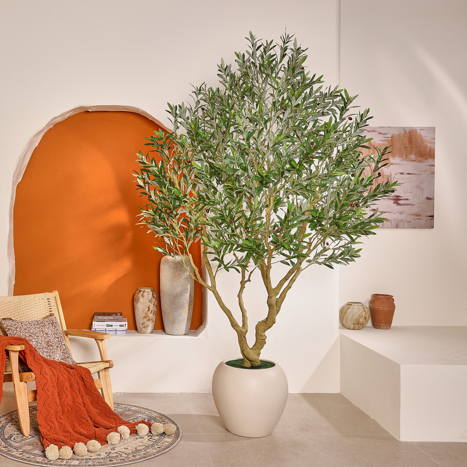 Ashwell 96" Olive Tree in Pot