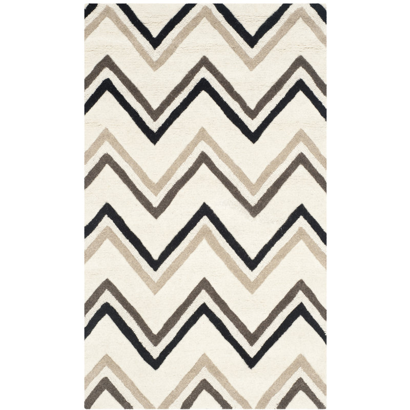 Tapis en laine touffeté à la main Sanyla, Rectangle 3 pi x 5 pi