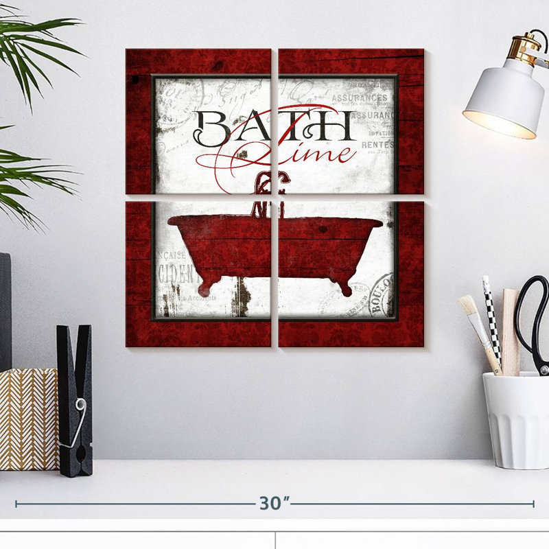 Kerrick Crimson Bath Time, H 18 po x l 18 po