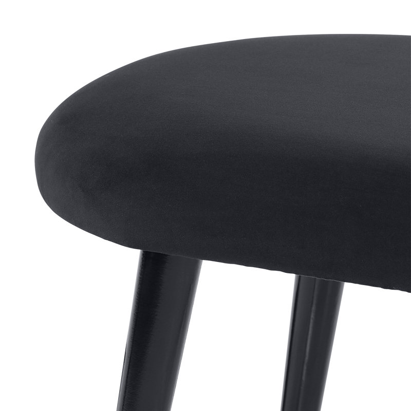 Emi Upholstered Bench, Black