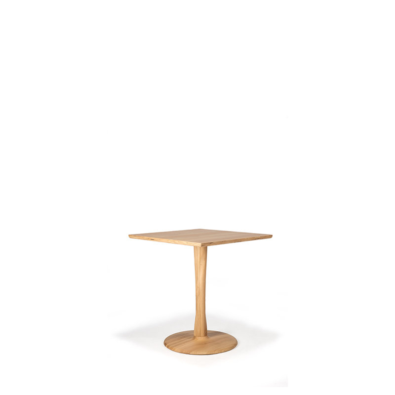 Torsion Square Solid Oak Dining Table, Natural